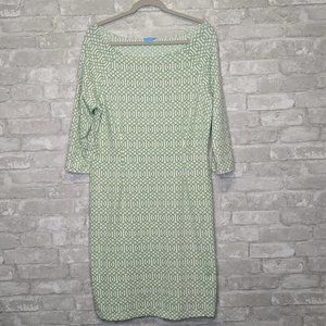 J. McLaughlin Dress Light Green Pattern Size L